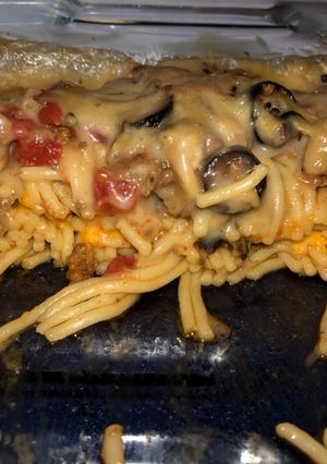 A picture of Best Savory Spaghetti Casserole.