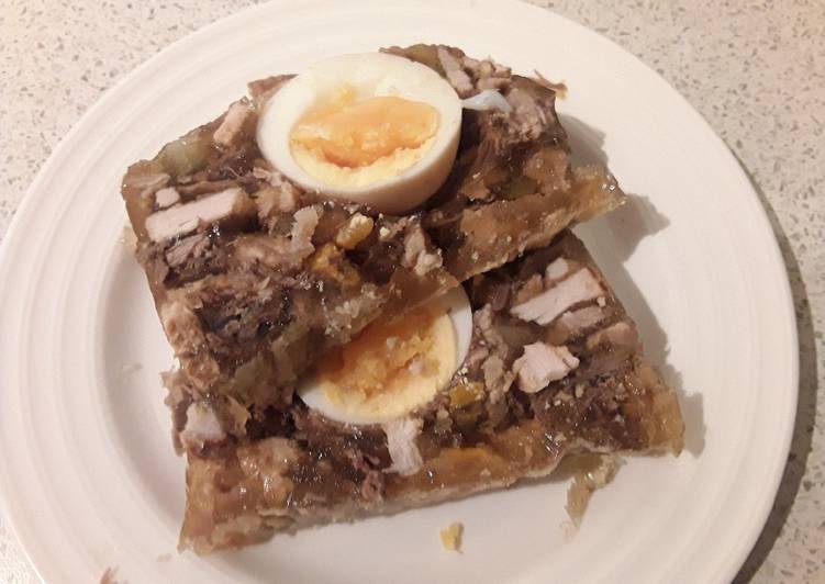 Steps to Make Tastefully Sig&#39;s German Jellied Meatloaf with Egg