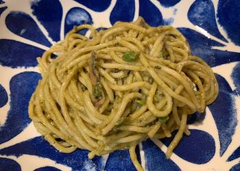 Unique Cuisine Organic Vegan Basil Pesto Pasta Very Delicious Unique Cuisine Organic Vegan Basil Pesto Pasta Very Delicious