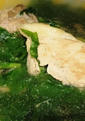 Hình của món Canh mùng tơi nấu xương.