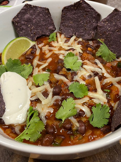 A picture of Black Bean & Poblano Soup.