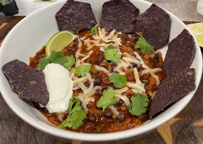 Easiest Way to Prepare Super Quick Homemade Black Bean &amp; Poblano Soup