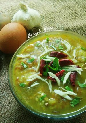 A picture of Egg Potato Mung Dal 💛.