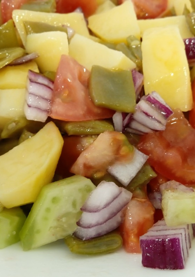 Una foto de Ensalada de judías verdes