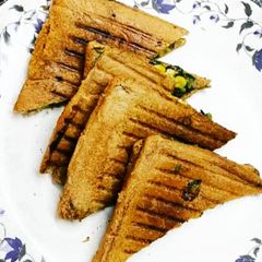 A picture of Grilled Spinach Corn Sandwich.