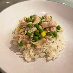 A picture of Family Friendly Turkey in a Light Velouté Sauce.