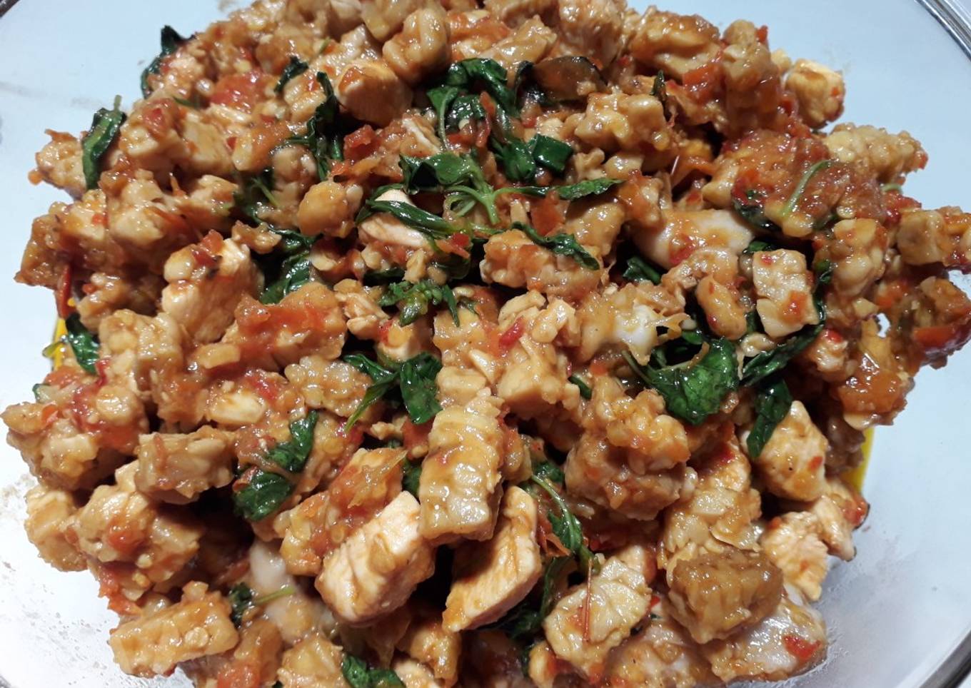 Balado tempe+ayam kemangi