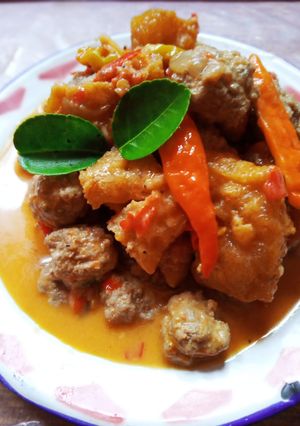 Foto resep Sambal goreng kreni krecek (bola2 daging dan krecek)
