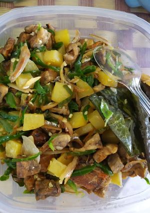 Foto resep Oseng cabe ijo tempe busuk kentang teri