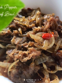 Foto resep [15] Black Pepper Beef Bowl ala Yoshinoy*
