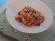 Une photo de risotto chorizo