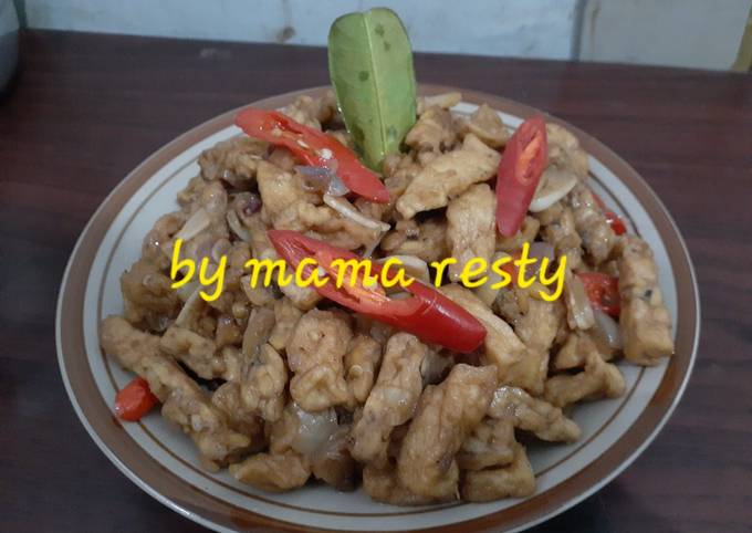 Oseng tahu tempe bumbu tauco