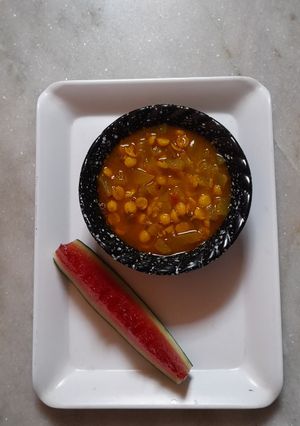 A picture of Watermelon Gram dal Curry.