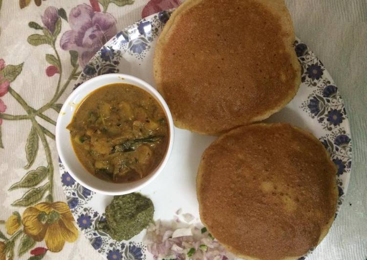 How to Prepare Homemade Crispy rava poori with potato sabji