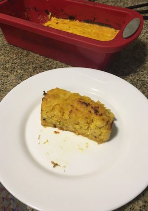 Una foto de Budín de calabaza y choclo. Impresionante y facilísimo!