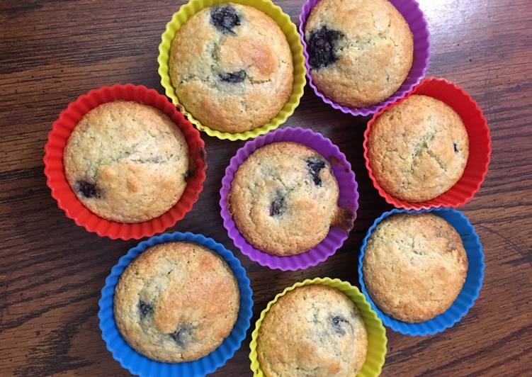 Recipe of Award-winning Blueberry Cornbread Muffins