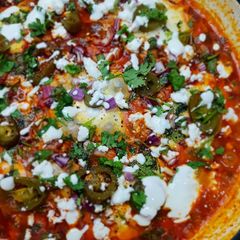 A picture of Cheat's Huevos Rancheros.