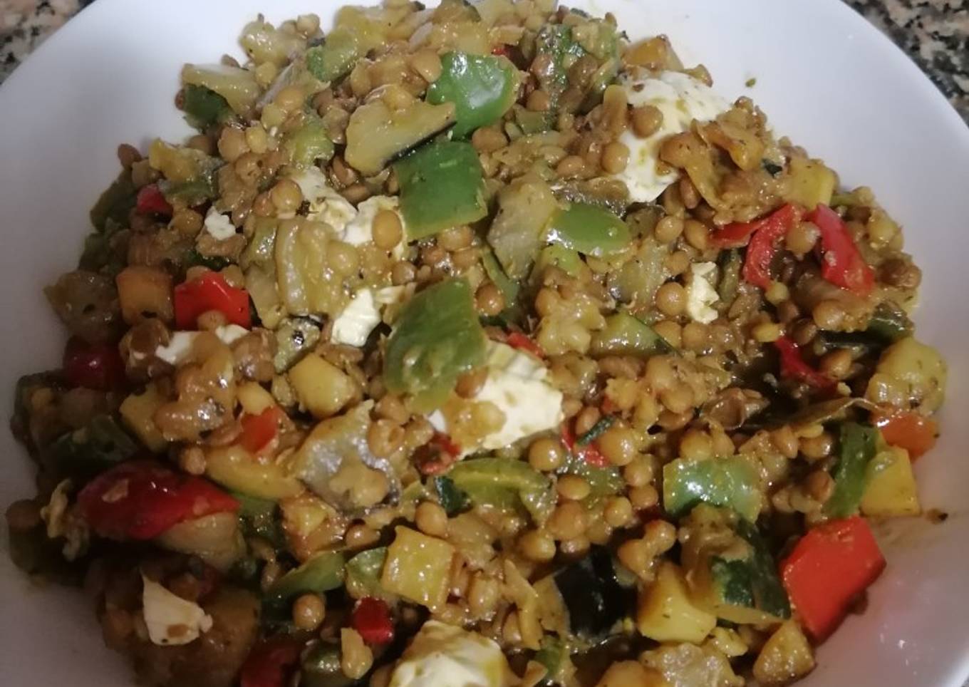 Ensalada de lentejas con verduras