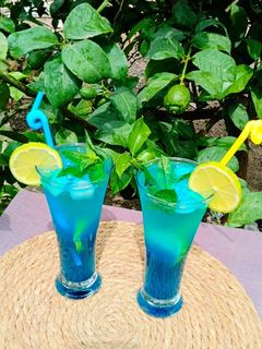 صورة لوصفة عصير جزر المالديف🌴🍹🌴العصير الازرق