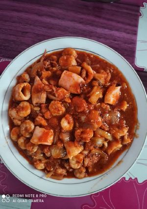 Foto resep Udang cumi asam manis pedas