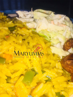 A picture of JOLLOP RICE+COUSLOW+FRIEDchicken by Maryumms_cuisine🌸.