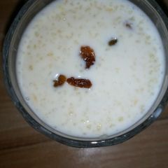 A picture of Cous cous pudding.