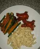 Cream cheese macaroni with veggies