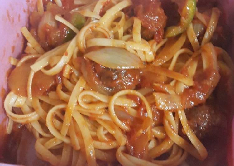 Lapinyo spagetti meatballs