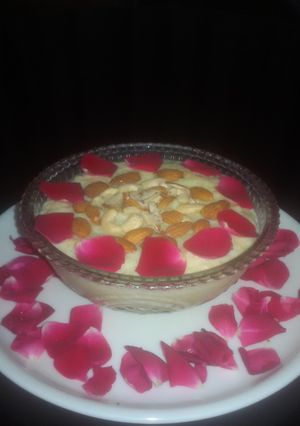 A picture of Kesar Badam Cashew Phirni.