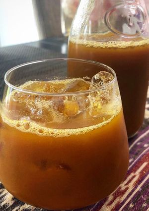 A picture of Jamu Kunyit Asam - Traditional Turmeric Tonic.