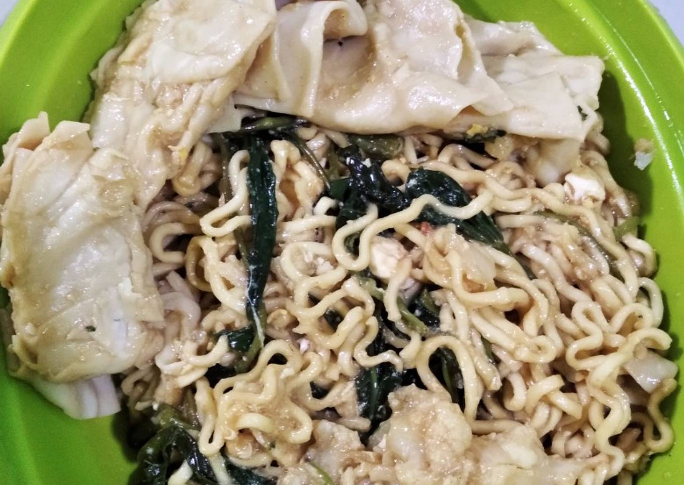Bakmi Jawa Kangkung Pangsit Ikan Dori