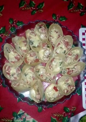 Una foto de Conchiglionis rellenos