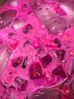 Foto resep Es buah naga merah