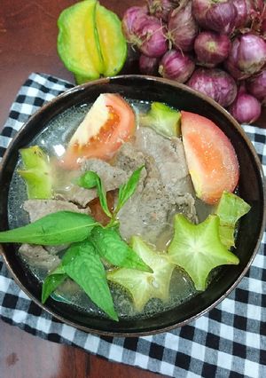 Hình của món Canh thịt bò nấu khế.