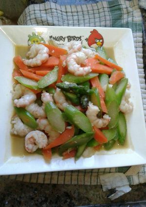 Foto resep Tumis Asparagus udang