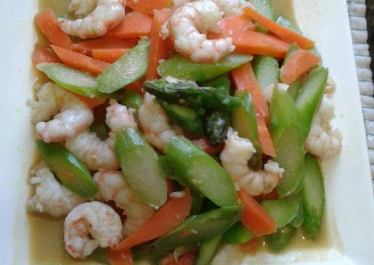 Kiat-kiat mengolah Tumis Asparagus udang sedap