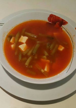 Una foto de Sopa de ejotes