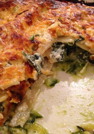 A picture of Courgette and Spinach Lasagne.