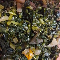 A picture of Raddish leaves bhurji.