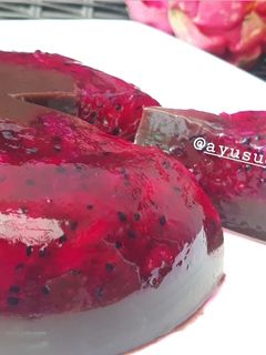 Foto resep Agar buah naga puding coklat