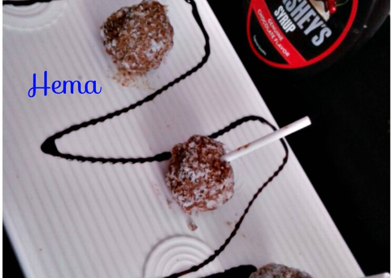 Coconut chocolate lollipop