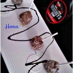 Coconut chocolate lollipop A picture of Coconut chocolate lollipop.