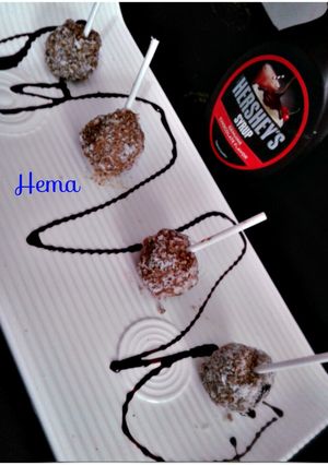 A picture of Coconut chocolate lollipop.
