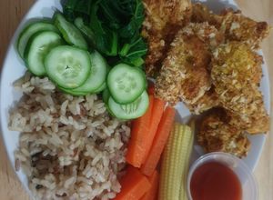 รูปของ ไก่ขมิ้นชุบเกล็ดขนมปังทอด airfryer