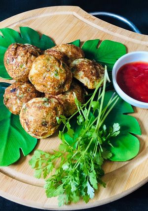 A picture of Vegetables Oats Suji Paniyaram.