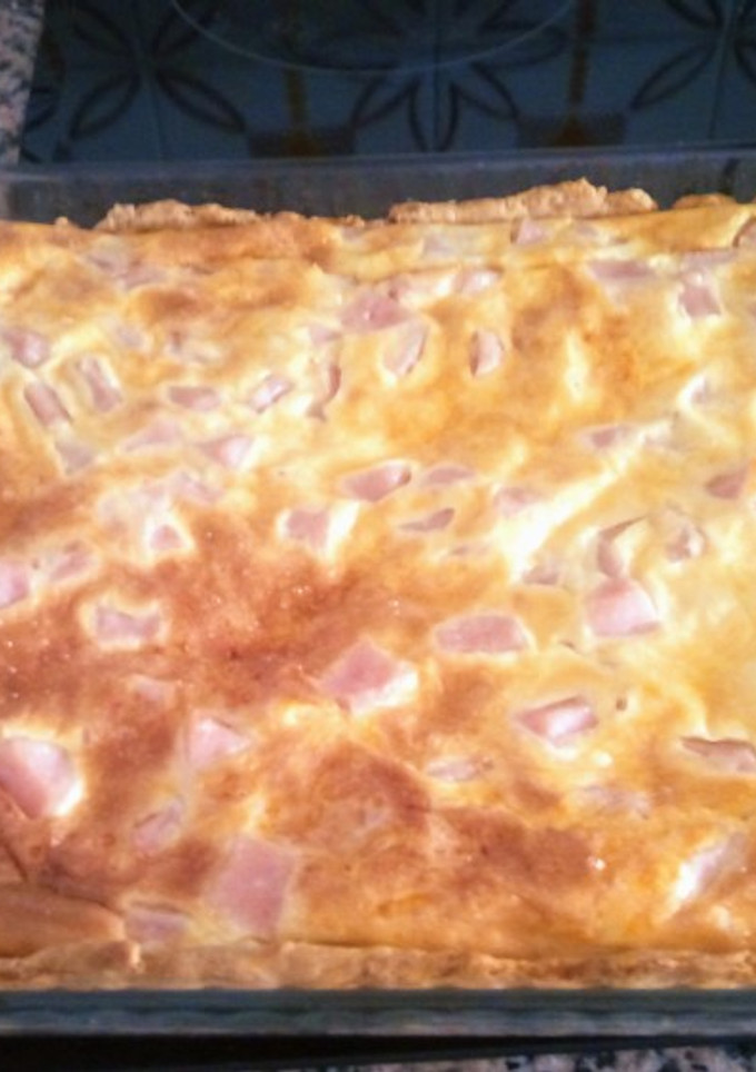 Una foto de Quiche de pechuga de pavo y queso emmental