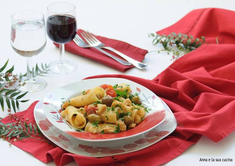 Paccheri con baccalà e cavolfiore