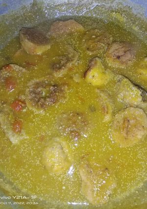 A picture of Gatte ki sabji.