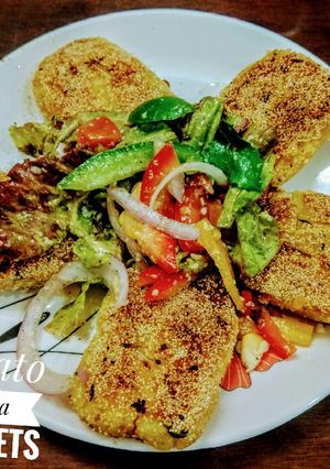 A picture of Poha vegetables cutlets.