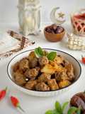 Rendang Bola Bola Daging dan Kentang
